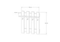 Puqa Design Fali fogas, Carina, 70x70x18 cm, PAL, barna