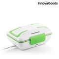 Pro Elektromos uzsonnás doboz, InnovaGoods, 50W, rozsdamentes acél belső rész, fehér/zöld