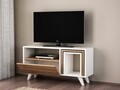 Novella K2 TV Komód asztalkával, Furny Home, 90x29.5x51 cm, fehér/bézs