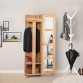 Dulap cu pantofar, cuier si oglinda Garmanto 90 - Atlantic, Vella, 90x36x192 cm
