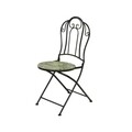 Pálmalevél kerti szék, Decoris, 39x46x92 cm, fekete