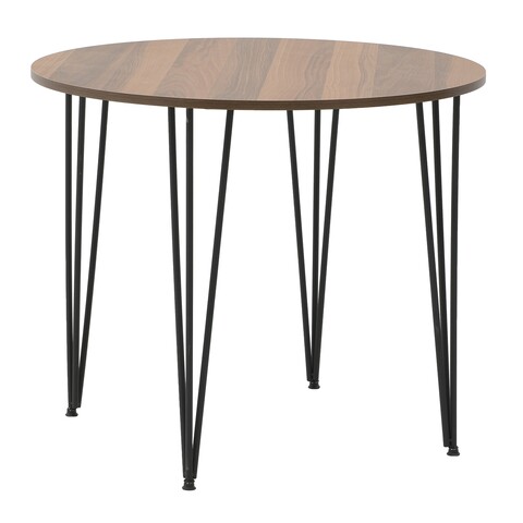 Natural Black asztal, InArt, 90x76 cm, vas / melamin forgácslap