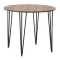 Natural Black asztal, InArt, 90x76 cm, vas / melamin forgácslap