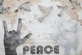 Peace Festmény, Mauro Ferretti, 60x120 cm, kézzel festett, kanavász/erdeifenyő