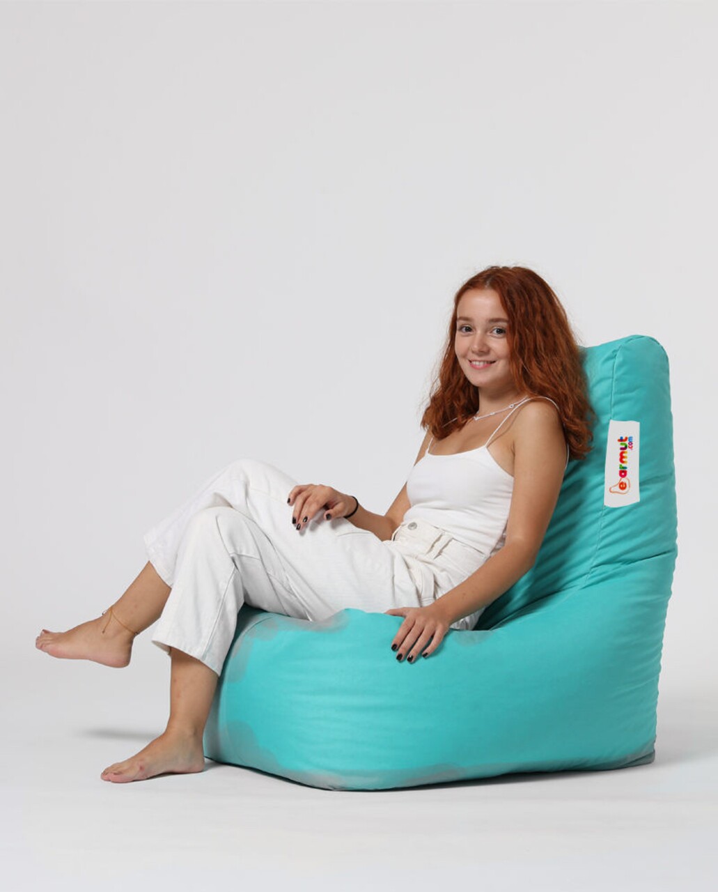 Bean Bag Ferndale Babzsák, Diamond, 60x90 Cm, Vízhatlan Poliészter, Türkiz