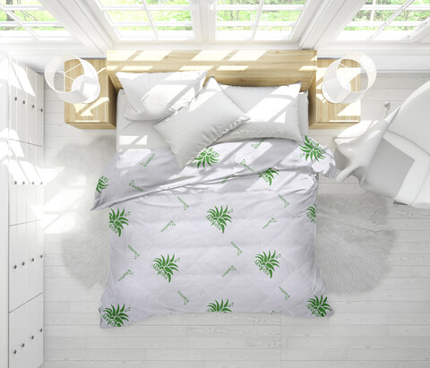 Aloe Vera Essence Téli paplan steppelt mikroszál, 180x200 cm, 350g/mp, meleg