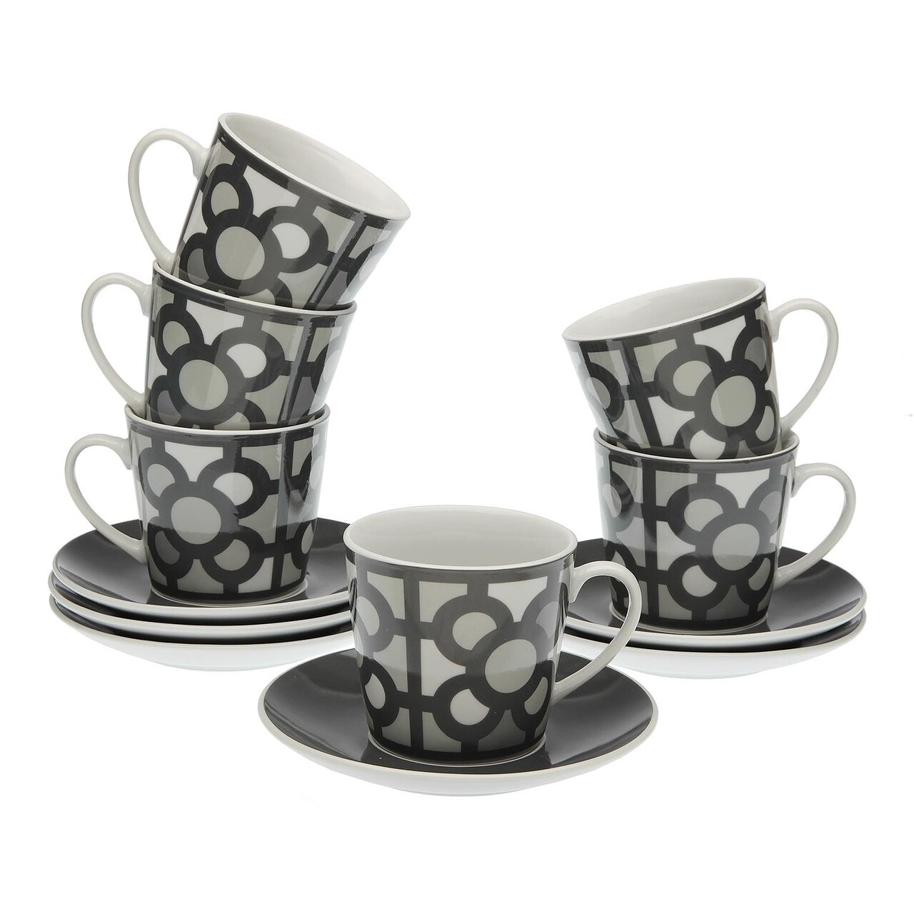 Urbana 6 db Teás csésze és kistányér, Versa, 10.5 x 8 x 6 cm, porcelán