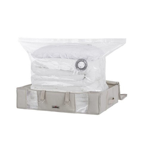 Nagyméretű vákuumzsák doboz, Compactor, 145 L, polietilén / nejlon, bézs