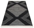 Kilim szőnyeg 2 oldallal, Arya 15 Black, Baketo, 100% újrahasznosított pamut, 160x230 cm