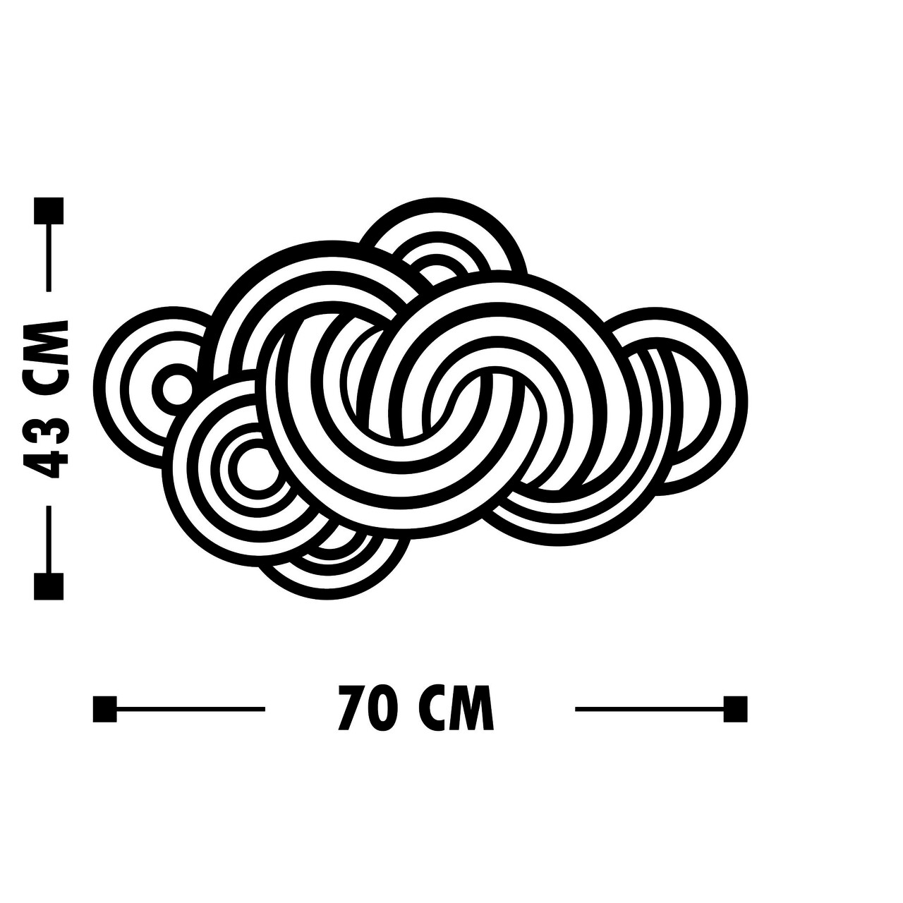 Geometrical Fali Dekoráció, Tanelorn, 70x43 Cm, Fém