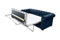 Oxford Chesterfield Kihúzhatós kanapé, 88x216x75 cm, 3 személyes, sötétkék