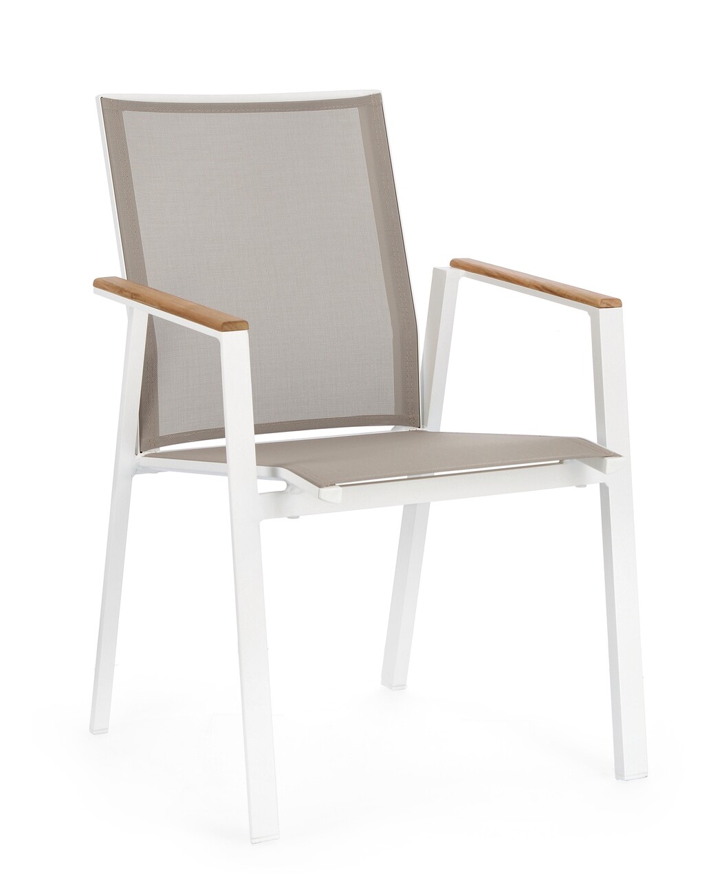 Cameron kerti szék, bizzotto, 59 x 61 x 88 cm, alumínium/textilén, fehér