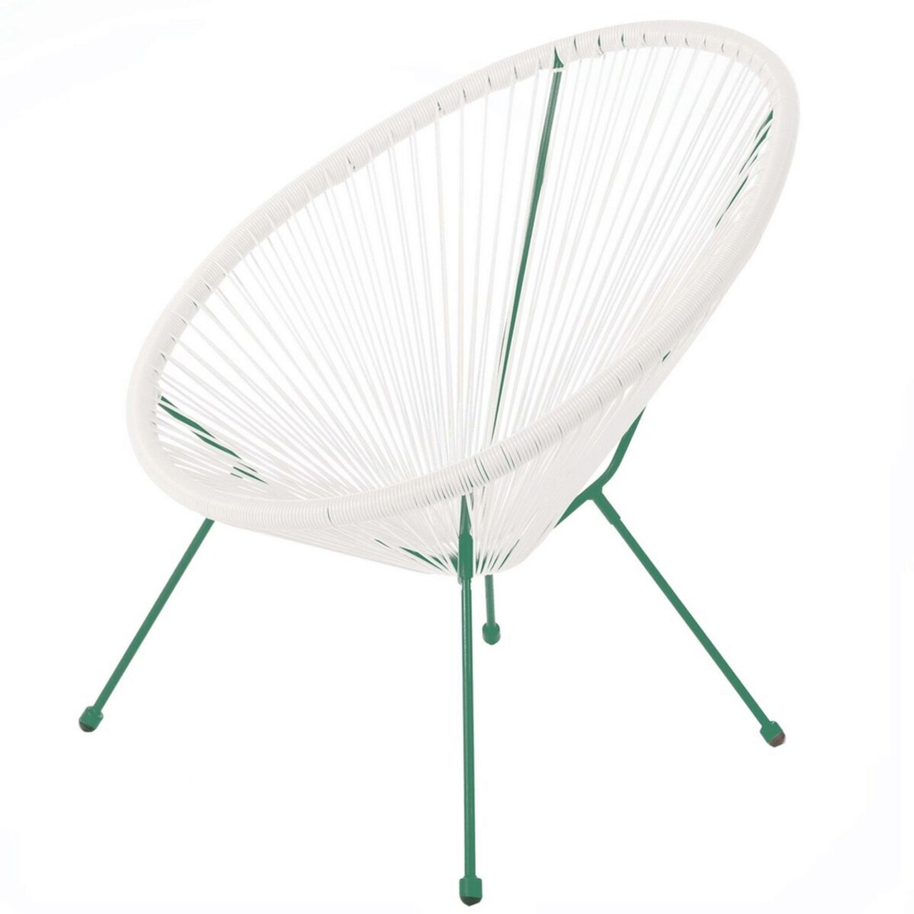 Bigbuy home acapulco kerti szék, 70 x 80 x 85 cm, acél/szintetikus rotáng, fehér/cián kék