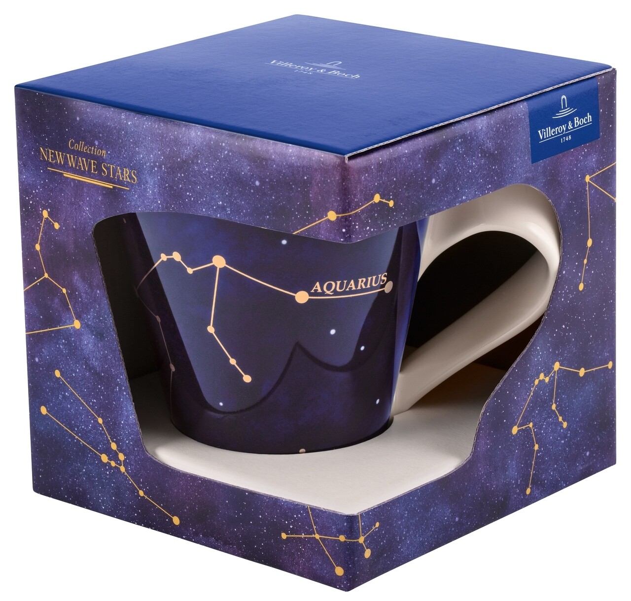 Csésze, Villeroy & Boch, NewWave Stars, Aquarius, 300 Ml, Prémium Porcelán