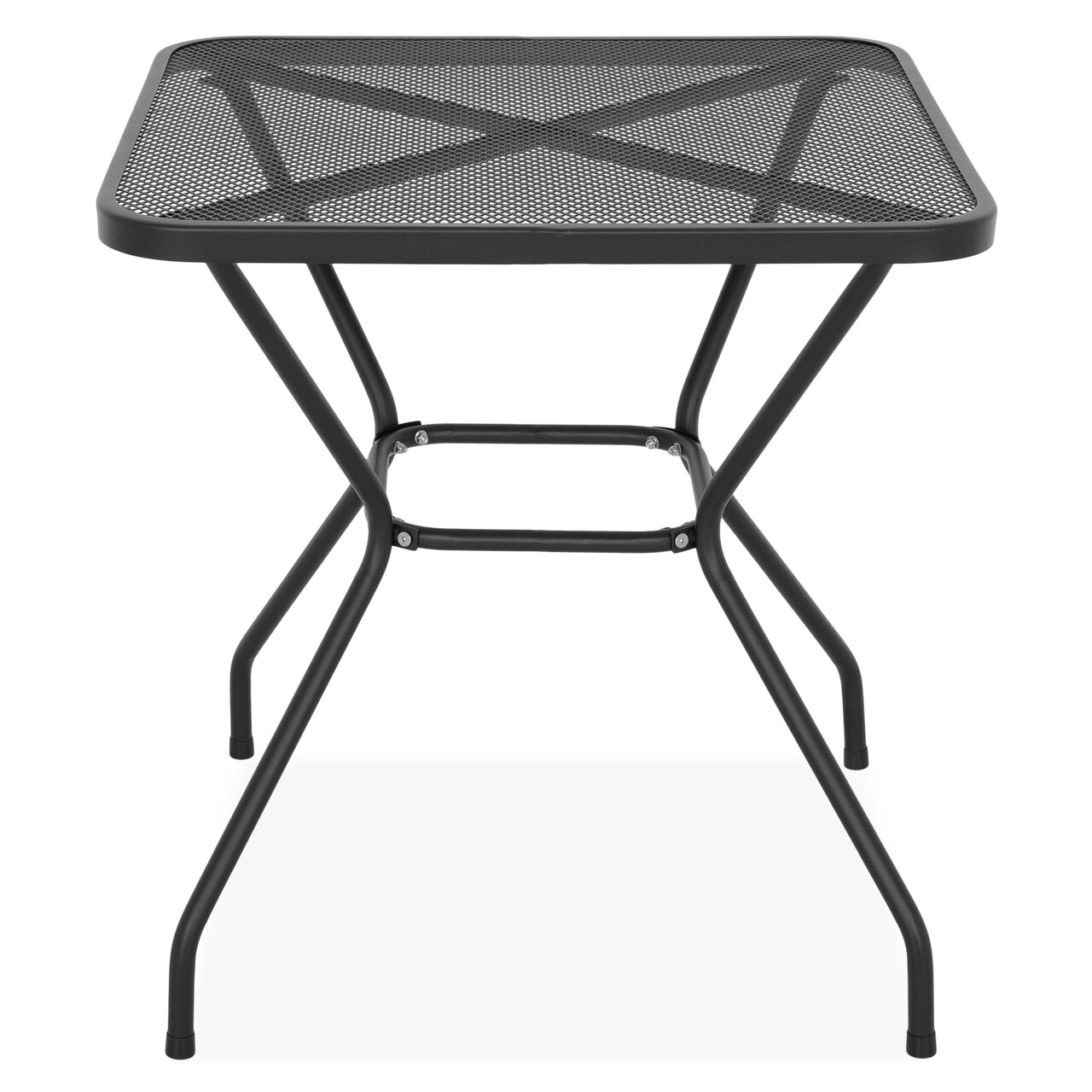 Maison berlin asztal, l.70 l.70 h.72 cm, acél, fekete