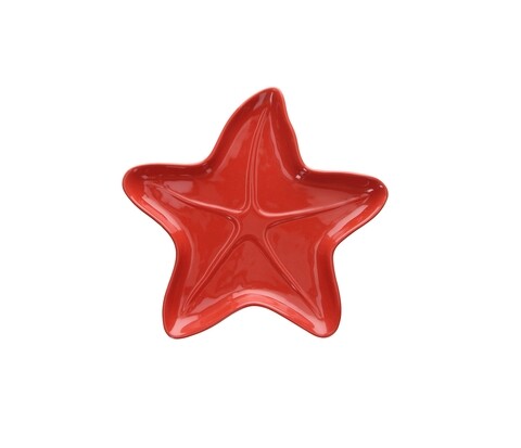 Tengeri csillag fennsík, Tognana, Tengeri csillag, 25 cm Ø, üvegezett kerámia, piros