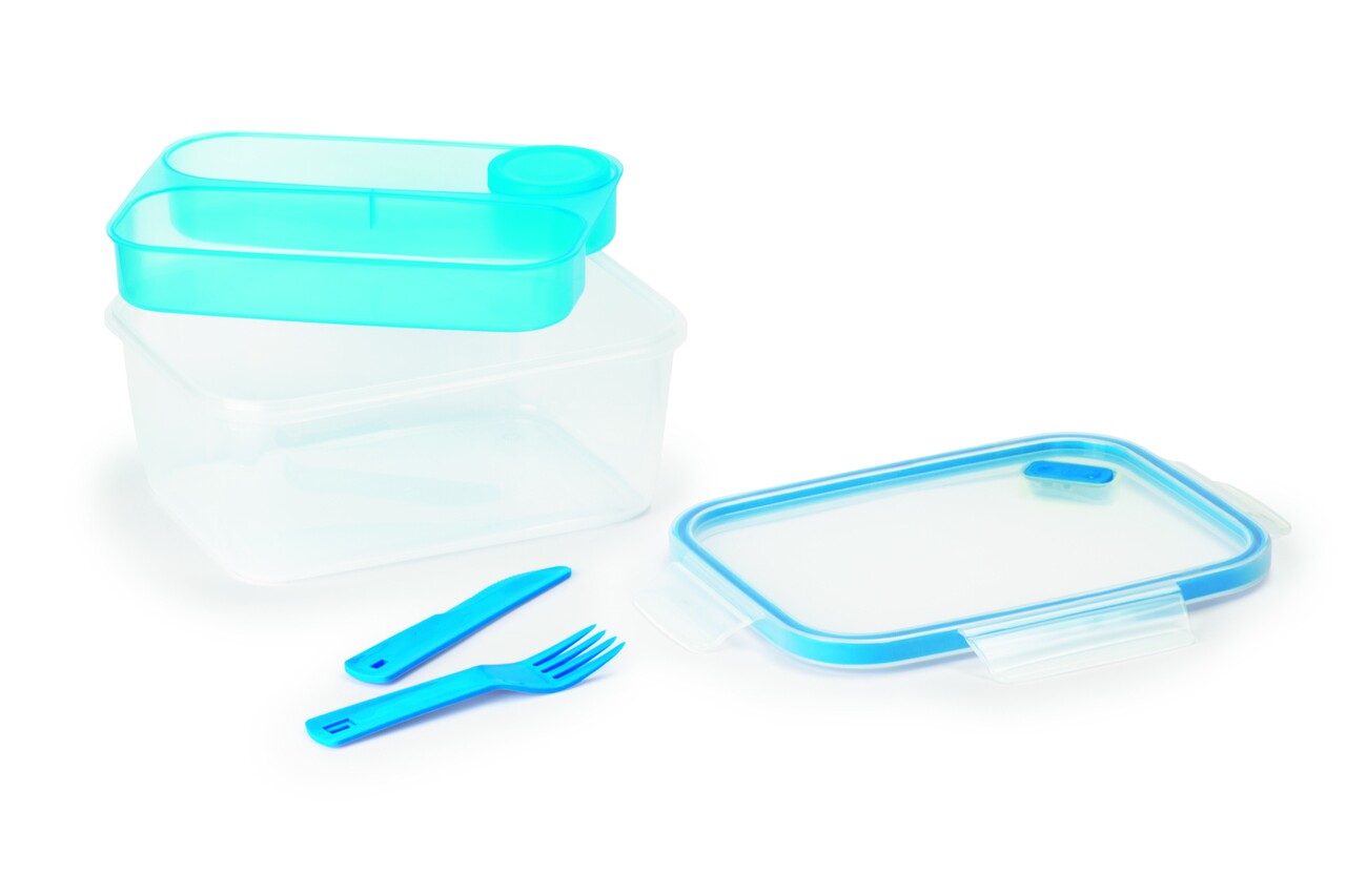 Snips Tároló Fedővel, Lunchbox Blue, 1,5 L, Polipropilén, Kék