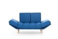 Nina Daybed Kihúzható kanapé, Futon, 3 személyes, 200x70 cm, fém, világoskék