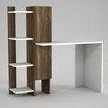 Gina Íróasztal, Furny Home, 116.7x45x120 cm, fehér/barna