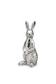 Rabbit Dekoráció, Hermann Bauer, 13x12,3x30 cm, ezüst
