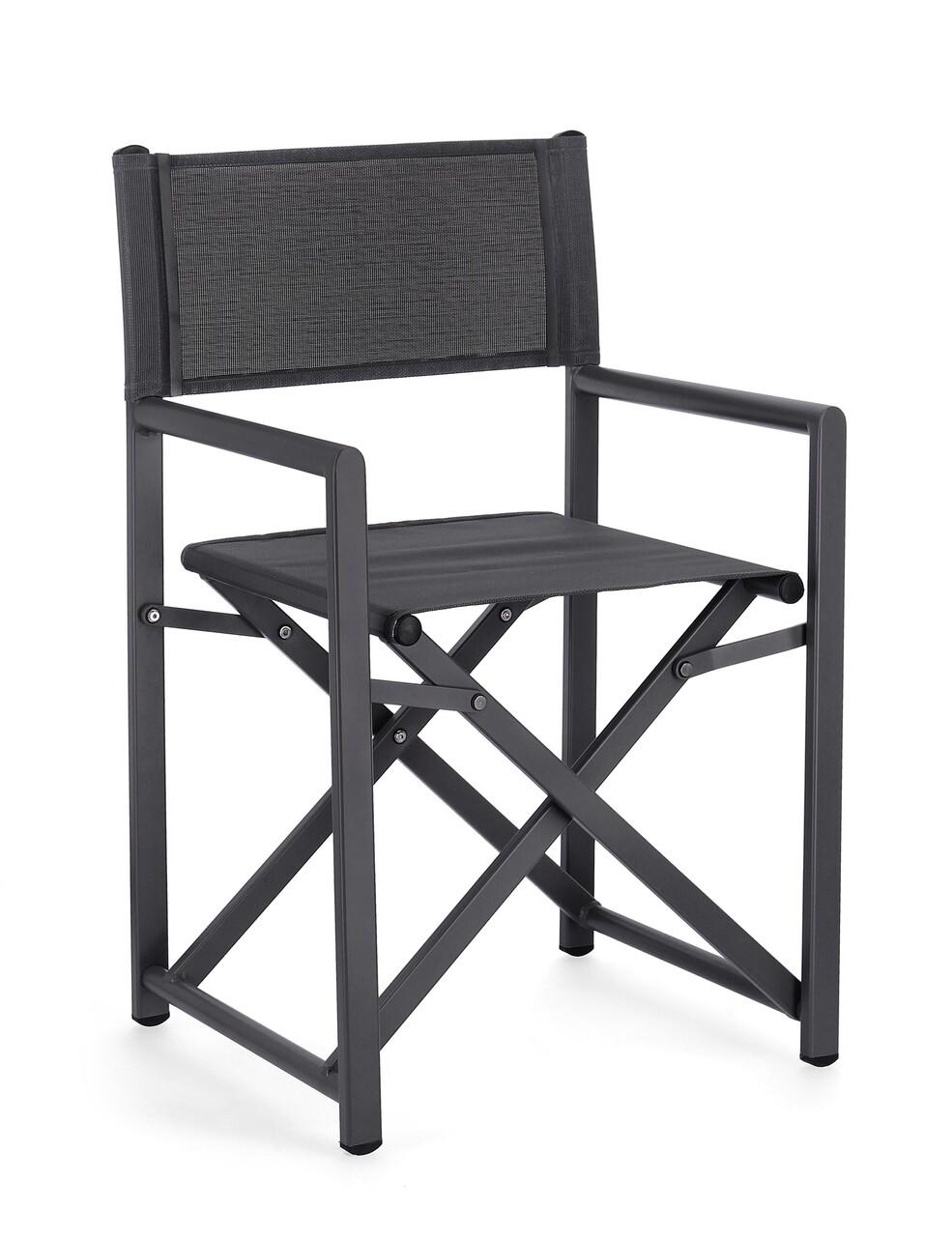 Taylor összecsukható kerti szék, bizzotto, 48 x 56 x 86 cm, alumínium/textilén 2x1, szénszürke