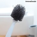 WC kefe szappanadagolóval, Bruilet InnovaGoods, öntapadós fali tartó, 10x45 cm