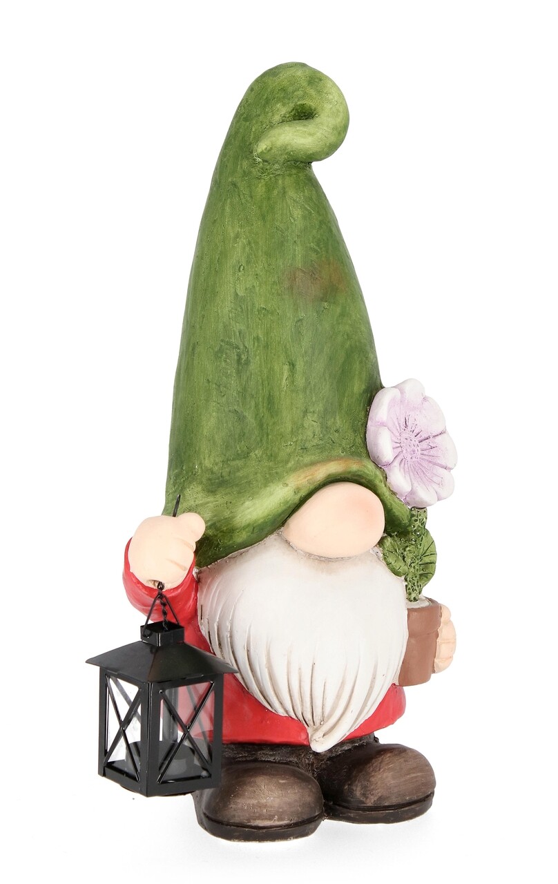 Blossom Gnome W-Flower Kerti dekoráció, Bizzotto, 23 x 46.5 cm, terrakotta