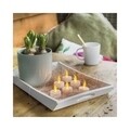 LED Flame gyertya, Dekor, 5,5x2,5 cm, fehér