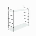 Raft pentru perete Armoni, Decormet, 2 nivele, 72x20x58 cm, alb/negru