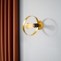 Opviq Halka fali lámpa, 20x23 cm, E27, 100 W, fekete / arany