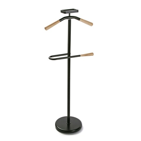 Ruhatartó állvány, Versa, Galan Negro, 44 ​​x 108 cm, fém / fenyő, fekete