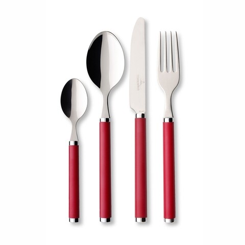 24 részes evőeszköz készlet, Villeroy & Boch, Play!, Rozsdamentes acél, piros