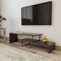 Ovit TV Komód, Kalune Design, 120x30x45 cm, fekete/antracit