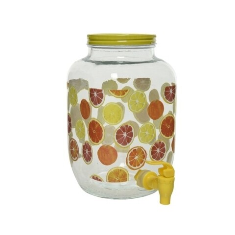 Adagoló Citrus italokhoz, Decoris, 4 L, 16x16x25 cm, üveg, átlátszó