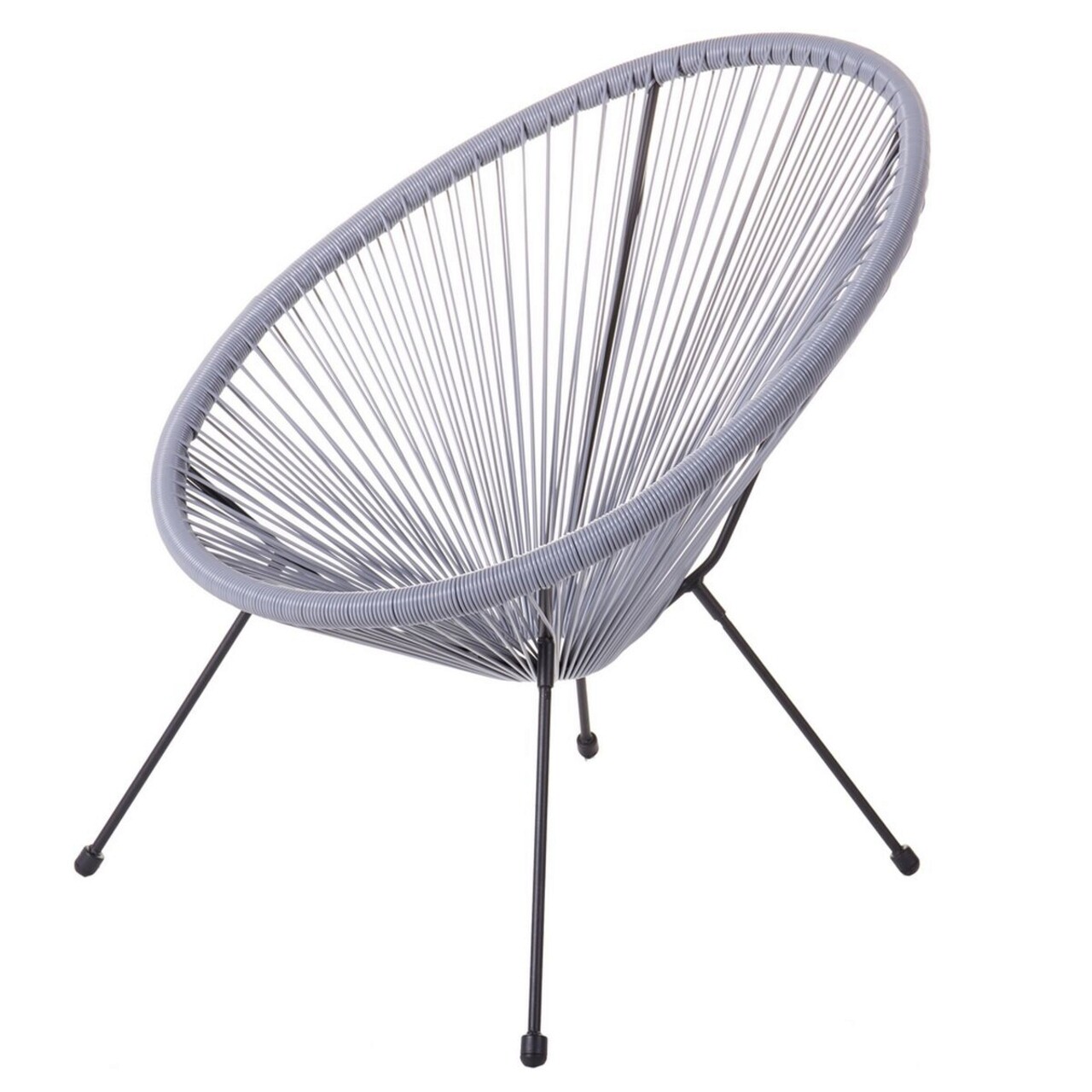 Acapulco Kerti szék, 70 x 80 x 85 cm, acél/szintetikus rotáng, szürke
