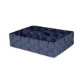 Compactor Szekrény rendszerező 5 résszel, Toronto, 32 x 25 x 8 cm, textil, kék/szürke