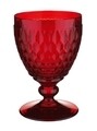 4 pohár víz készlet, Villeroy & Boch, Boston, 400 ml, kristályüveg, piros
