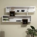 Karen fali polc, Puqa Design, 120x22x75 cm, mogyoró / fehér