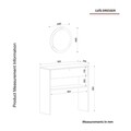 Set consola si oglinda Luis Aynali, Talon, 90 x 35.5 x 90 cm/44 cm, walnut/negru