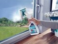 2 az 1-ben ablaktisztító spray ablaktisztítóhoz, Leifheit, műanyag / mikroszálas