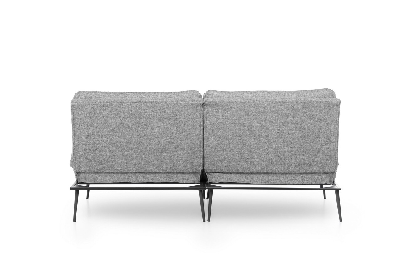 Martin Sofabed Kihúzható Kanapé, Futon, 3 Személyes, 180x130 Cm, Fém, Szürke