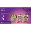 Owl 3 db Kerti napelemes lámpa, Lumineo, poligyanta