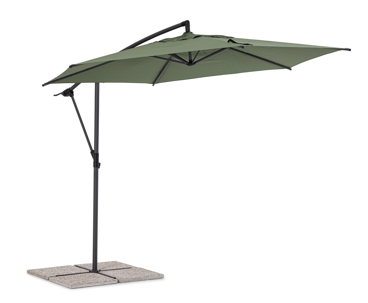 Tropea Terasz/kerti napernyő, Bizzotto, Ø 300 cm, oszlop Ø 46-48 mm, acél/poliészter, olíva zöld