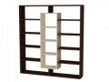 Biblioteca Wooden Art, Ample Wenge Birch, 125x135.7x22 cm