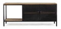 Roderic TV Komód 2 ajtóval, Bizzotto, 120x35x52 cm, acél/mangófa