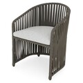 Milano Fotel, L.62 l.64 H.86, alumínium, szürke/fehér