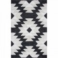 Környezetálló szőnyeg, AFR 01 - Black, White, 100% pamut, 120 x 180 cm