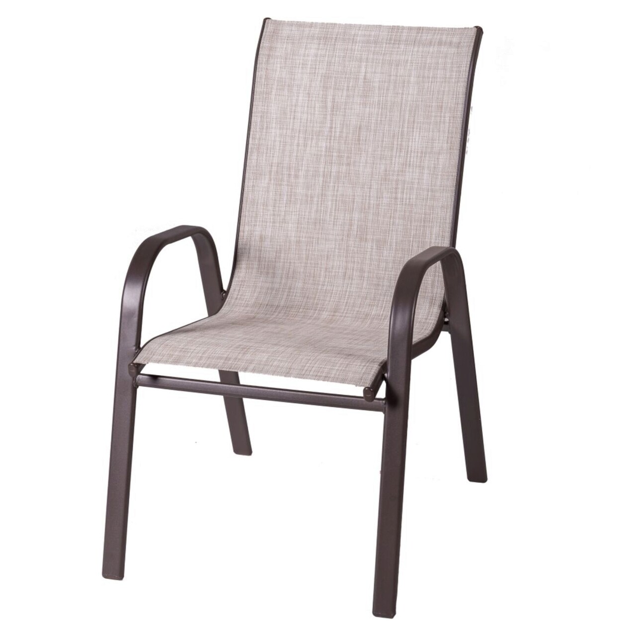 Bigbuy home neila kerti szék, 56 x 68 x 93 cm, acél/textil, barna