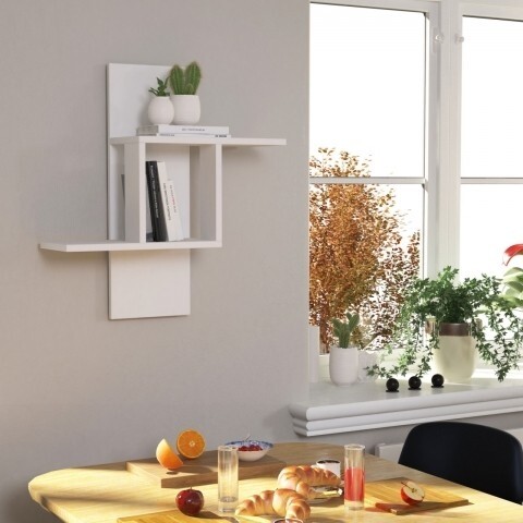 Homitis fali polc, Mill - White, 20x64x70 cm