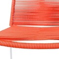 Antea Light Legs Kerti szék, 53 x 53 x 88 cm, acél/madzag, piros